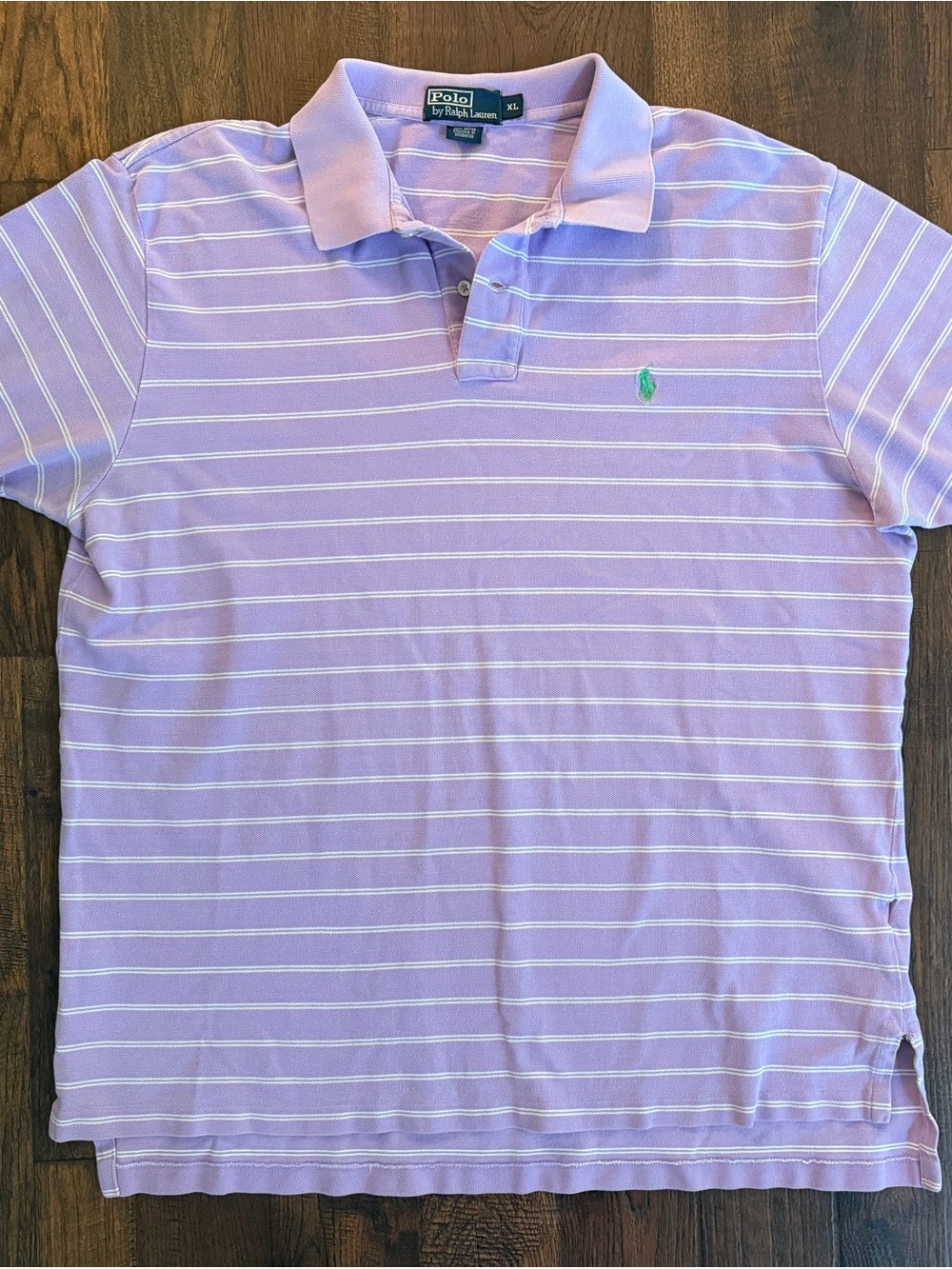 Vintage Polo Ralph Lauren Men’s XL Lavender Striped Polo